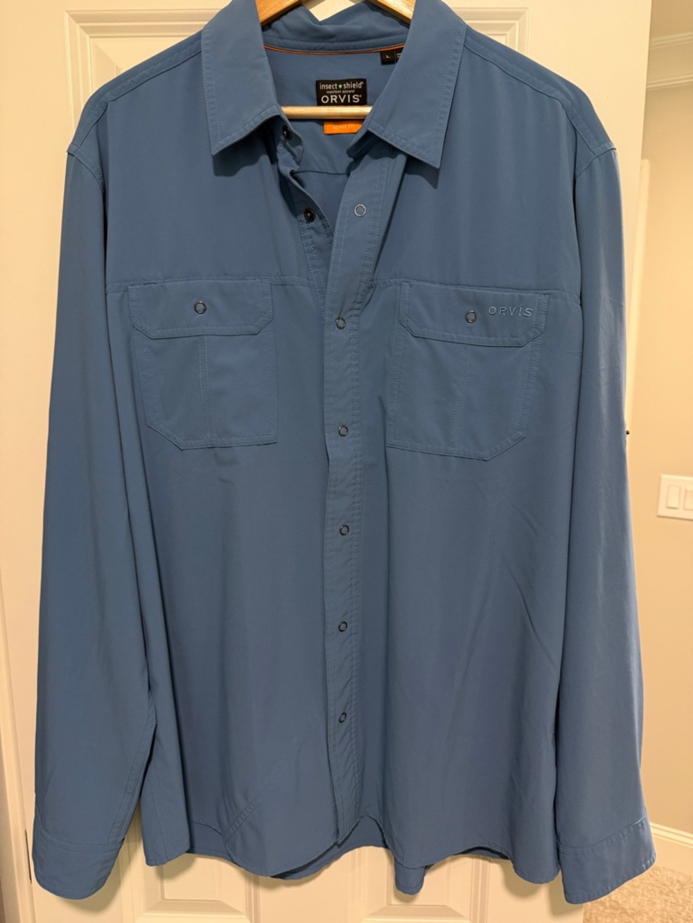 Orvis Light Blue Active Fit Insect Shield Shirt